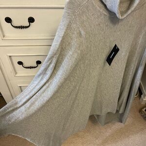 Alfani Light Gray Ribbed Sweater Women’s Large